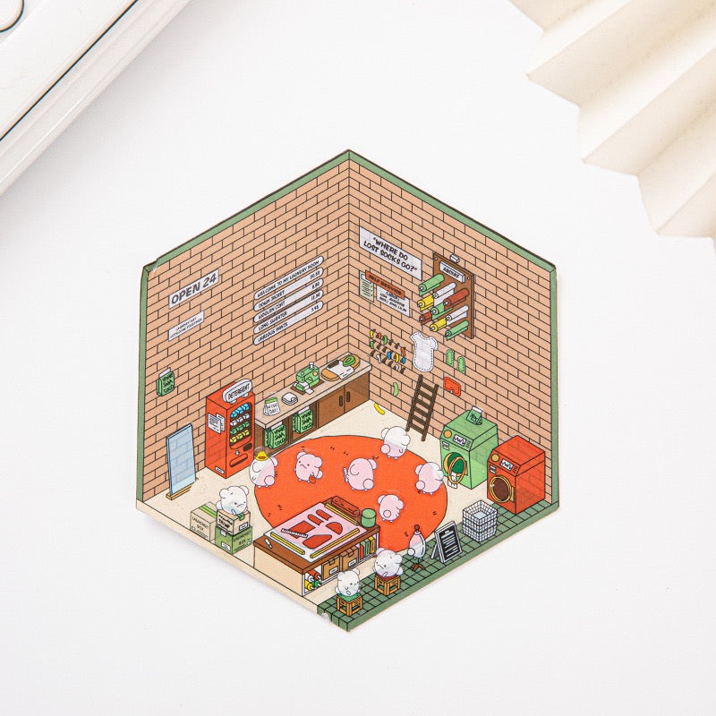 5-in-1 3D Scene Stickers | DIY Mini Room Strickers | Collectible Sticker Book Kit | Fun Scenery Stickers