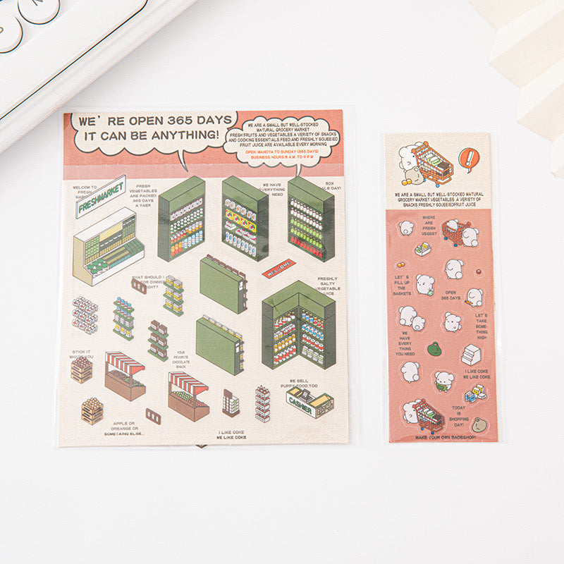5-in-1 3D Scene Stickers | DIY Mini Room Strickers | Collectible Sticker Book Kit | Fun Scenery Stickers