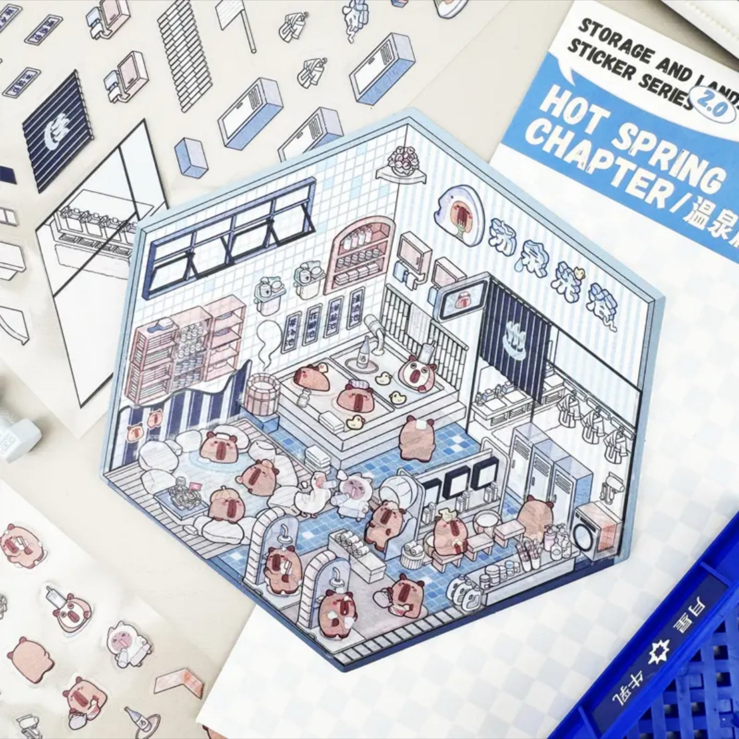 XXL - 3D Scene Stickers | DIY Mini Room Strickers | Collectible Sticker Book Kit | Fun Scenery Stickers