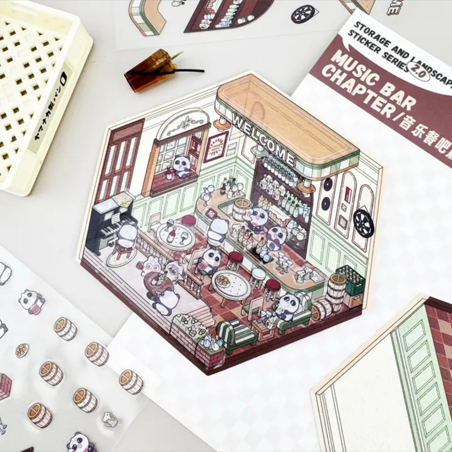 XXL - 3D Scene Stickers | DIY Mini Room Strickers | Collectible Sticker Book Kit | Fun Scenery Stickers