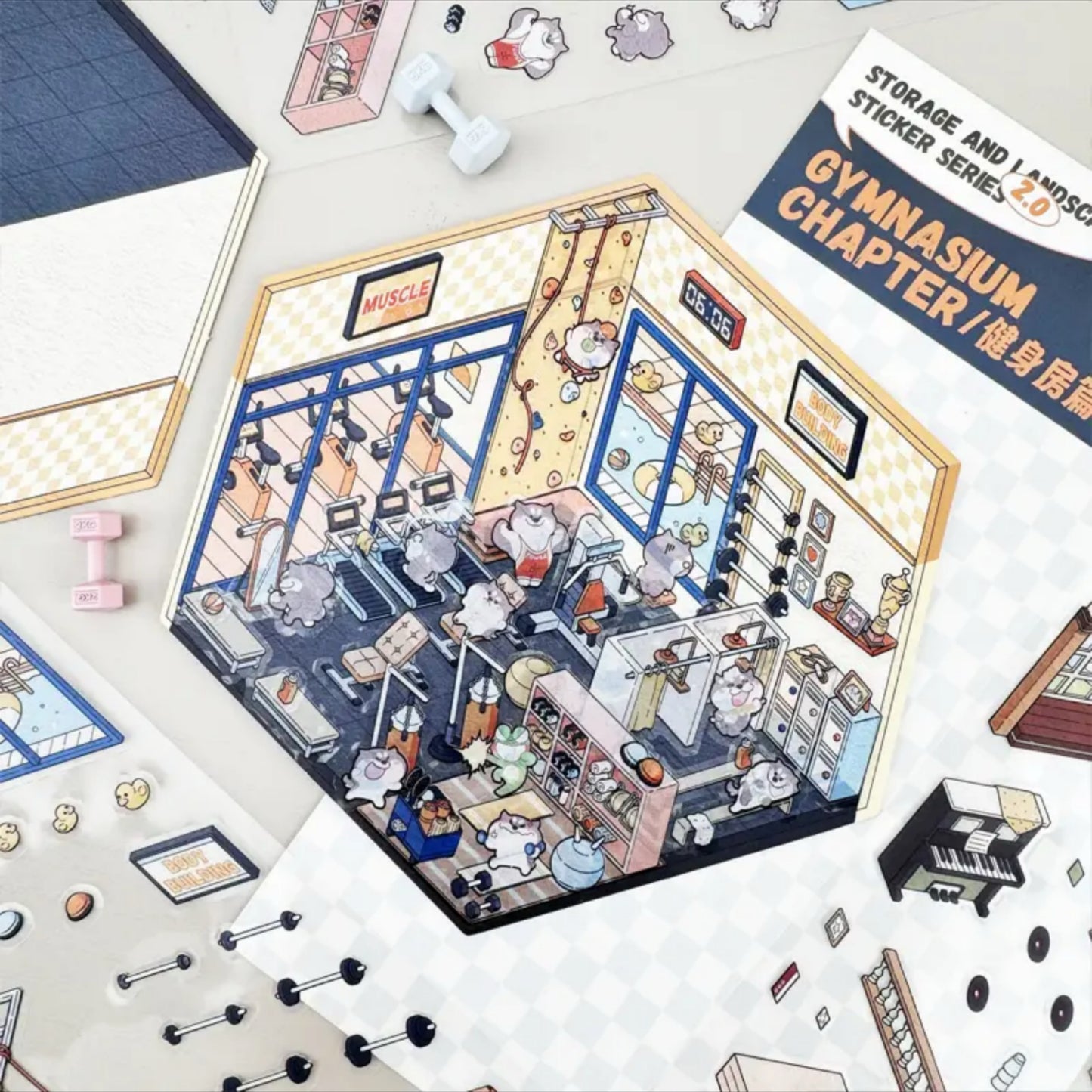 XXL - 3D Scene Stickers | DIY Mini Room Strickers | Collectible Sticker Book Kit | Fun Scenery Stickers