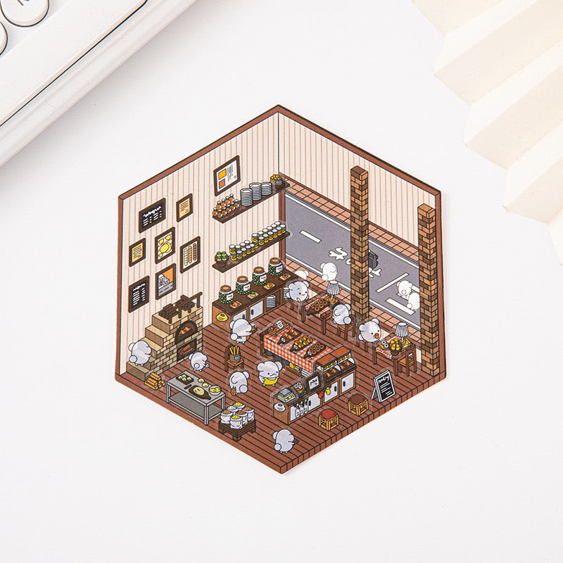 5-in-1 3D Scene Stickers | DIY Mini Room Strickers | Collectible Sticker Book Kit | Fun Scenery Stickers